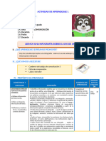 D1 A1 Sesion Com. Leemos Una Infografía Sobre El Oso de Anteojos