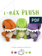 T Rex Plush Sewing Pattern