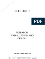 Research Formulation & Design