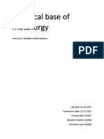 Chemistry Report Basis of Metalurgy