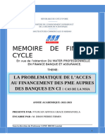 Problematique Du Financement Des Pme en Cour