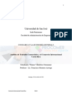 Análisis de Los Tratados Comerciales y El Comercio Internacional Costa Rica