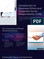 Introduction To Business Ethics and Corporate Social Responsibility CSR