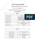 Final Schedule - Interview Training Workshop