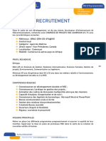 Recrutement D'un Chargé de Projets RSE