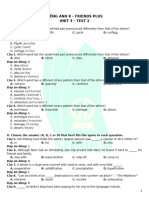 Tieng Anh 8 Friends Plus - Unit 3 - Test 2 (Key)