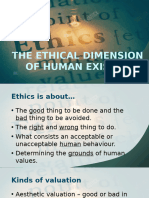 Lesson 1 THE ETHICAL DIMENSIONS OF HUMAN EXISTENCE