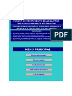 5 DISEÑO DE DESARENADOR, SEDIMENTADOR, FILTRO - Excel de Planta de Tratamiento de Agua Potable