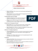 Format For Reaction Paper