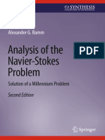 Analysis of The Navier-Stokes Problem: Alexander G. Ramm