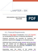 Chapter - Six: Organizing and Financing The New Venture