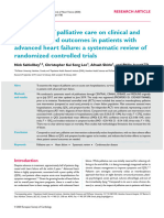 The Impact of Palliative Care On Clinical and Patient Centred Outcomes in Patients With Advanced Heart Failure A Systematic Review of Randomized Controlled Trials