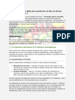 Les Basiques de La Nurtition Pour La Santé Et La Performance Par Alexandre KOUKI - Coach Sportif