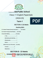 Term 2 Project English Class 11