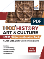 1000 History Art Culture Ncert Objective Question Bank Disha