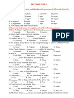 Anh 6 Global PRACTICE TEST-Unit 9