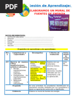 2° Sesión Día 5 Art Elaboramos Un Mural de Fuentes de Energía