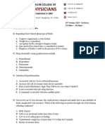 Geriatrics - MCQ For MD Medicine Selection Exam - 20th October 2024