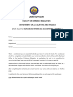 New Worksheet For 'Advanced Financial Accounting I'