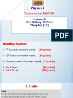 Lec 1. Oscillatory Motion 2024