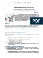 Difinicion y Estructura Del Proyecto de Investigacion