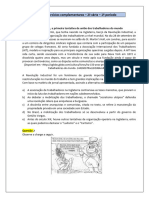 História Exercícios Complementares 2 Série 1º Período