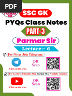 Pyqs Class Notes: SSC GK