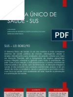 Sistema Único de Saúde - Sus: Especialista em Obstetrícia E Gestão de Políticas de Saúde Mestra em Saúde Pública