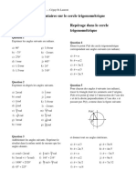 Exercices Cercle Trigo