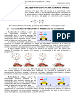 MRUV - Apostila Com Exercício