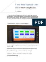 Instructions For Film Coating Machine