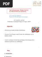 Antibiotiques Modes D'action Et Résistance Cours 2021