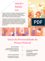 Pessoa Natural e Personalidade Juridica