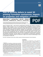 Role of Porosity Defects in Metal 3D Printing