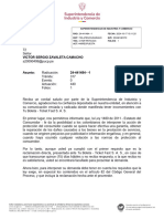 Victor Sergio Zavaleta Camacho: Superintendencia de Industria Y Comercio Rad: Fecha Dep: Eve: Tra: Folios Act