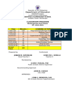 Classroom Program SY 2024-2025 Antipolo