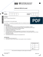 Cambridge International AS & A Level: Physics 9702/34