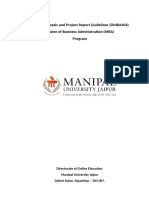 MBA Project Guidelines (Synopsis and Project Report) - Updated