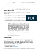 Performance Analysis of SRAM and Dram in Low Power