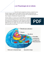 Anatomie Et Physiologie de La Cellule