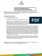 Sema Checklist para Pedido de Autorizacao Ambiental Ligacao Simplificada de Energia Eletrica