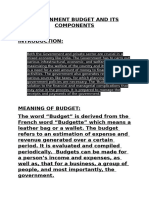 Government Budget and Its Components Done by Aaryen Sharrma