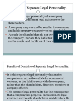 Doctrine of Separate Legal Personality