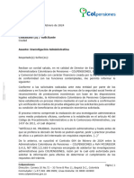 Carta Presentación Investigaciones