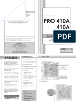 PRO 410A 410A: Manual de Instruções