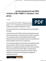 Toxicological Risk Assessment and 2023 Revision of ISO 10993-17 Standard - Efor-Group