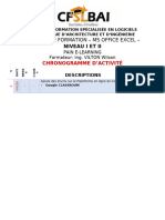 Chronogrammes - Plan & Calendrier Des Seances Ms Excel