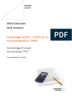 Skills Exercises - AO2 Analysis