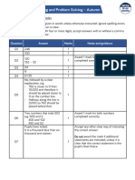 Year 5 - Mark Scheme - Reasoning and Problem Solving 2