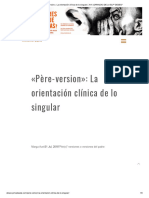 Père-Version - La Orientación Clínica de Lo Singular - XVII JORNADAS DE LA ELP - DESEO